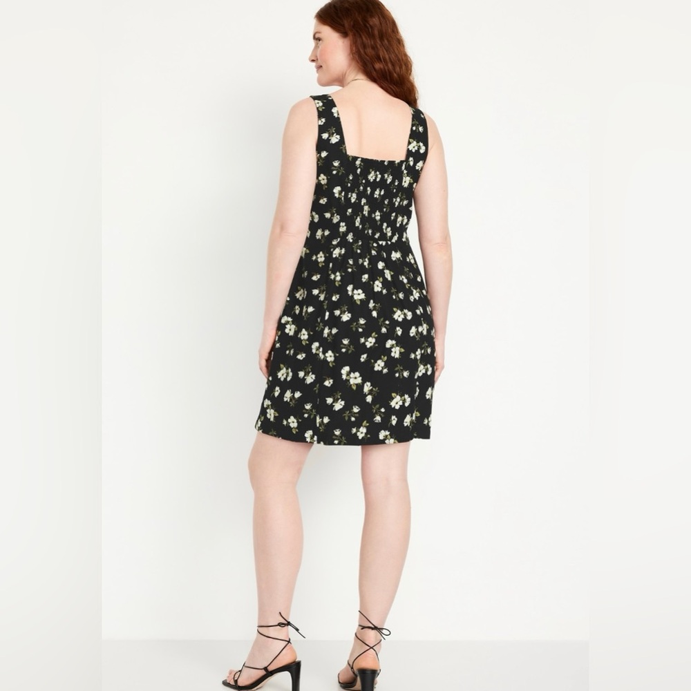 NEW…Old Navy Floral Linen Blend Dress - Picture 2 of 5